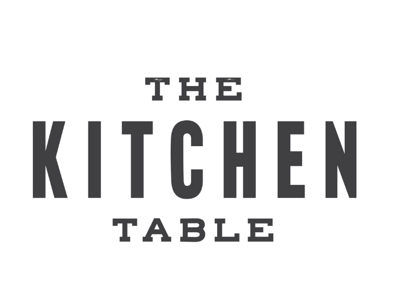 A black and white logo for the kitchen table.