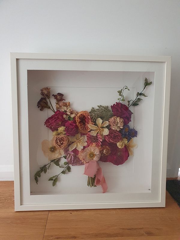 Shadow Boxe Framed Picture of Dried Flowers — Picture Framing in Lammermoor, QLD