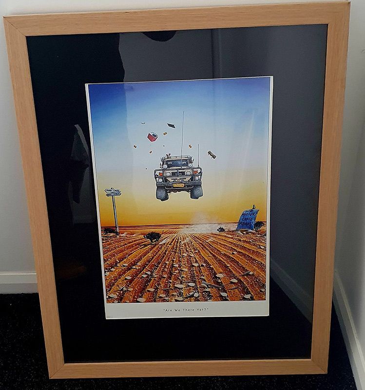 Image of a Jeep in a stylish frame design — Picture Framing in Lammermoor, QLD