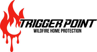 Logo: Red flames with dripping effect, "TRIGGER POINT WILDFIRE HOME PROTECTION" text.