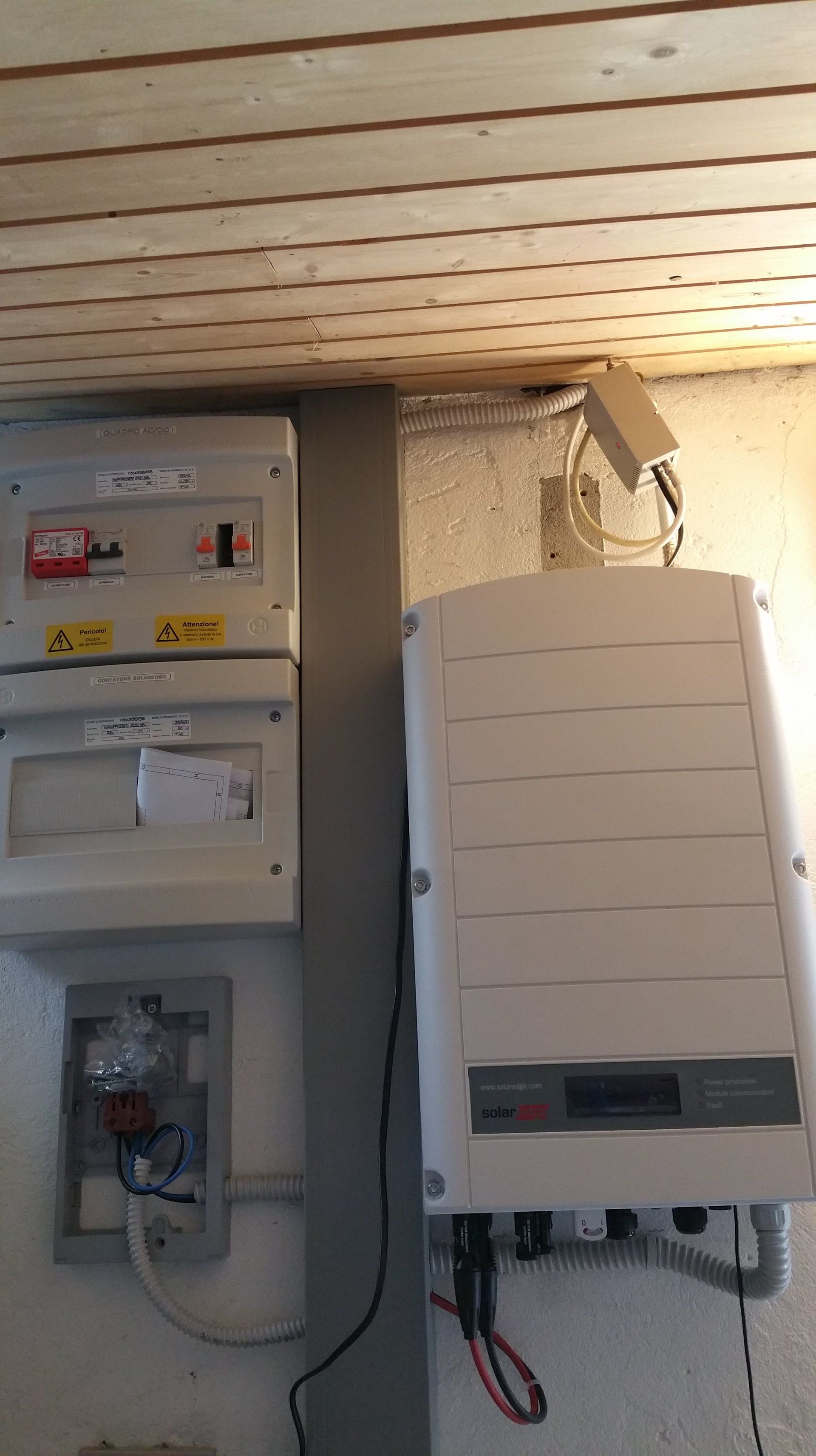 caldaia e quadro elettrico