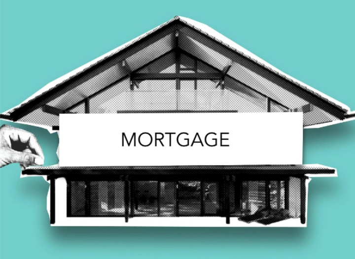 Modern house illustration with 