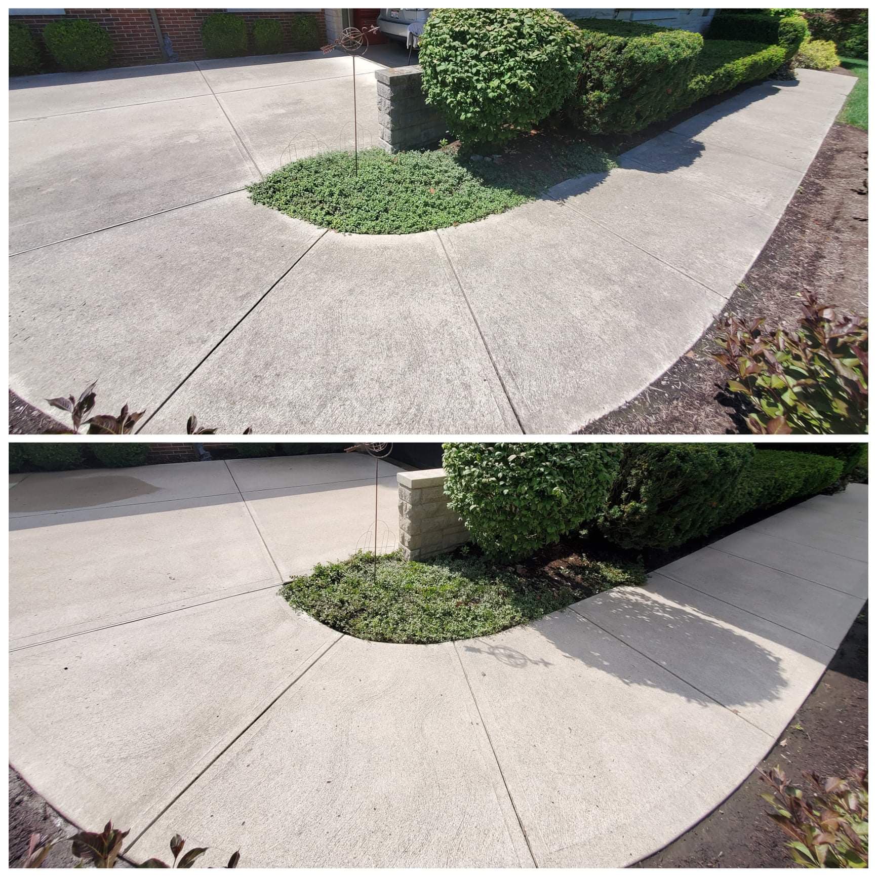 how to power wash concrete