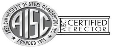 A black and white logo for the american institute of steel construction