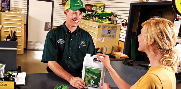 Customer service rep helping customer