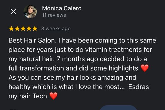 client review google hair salon