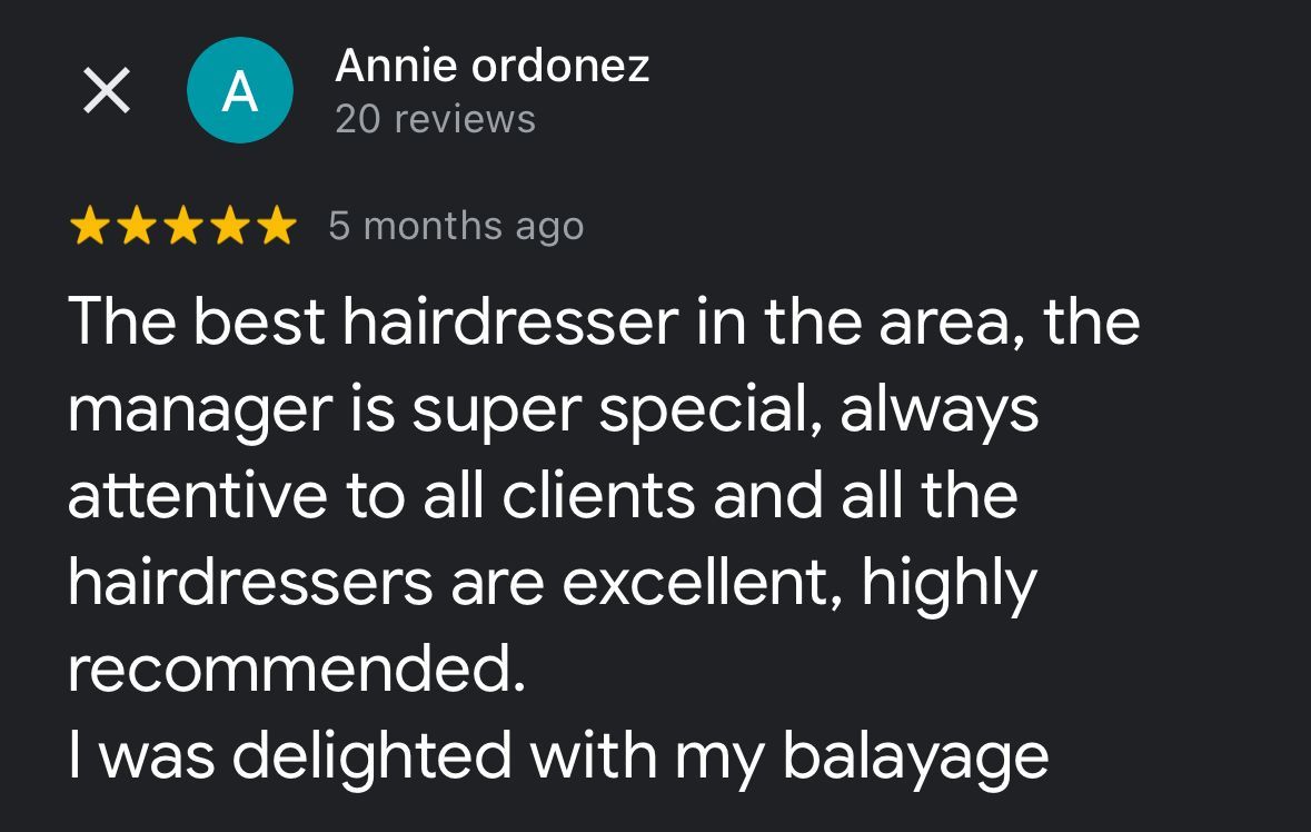 client review google hair salon
