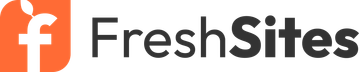 Logo for FreshSites, orange square with white