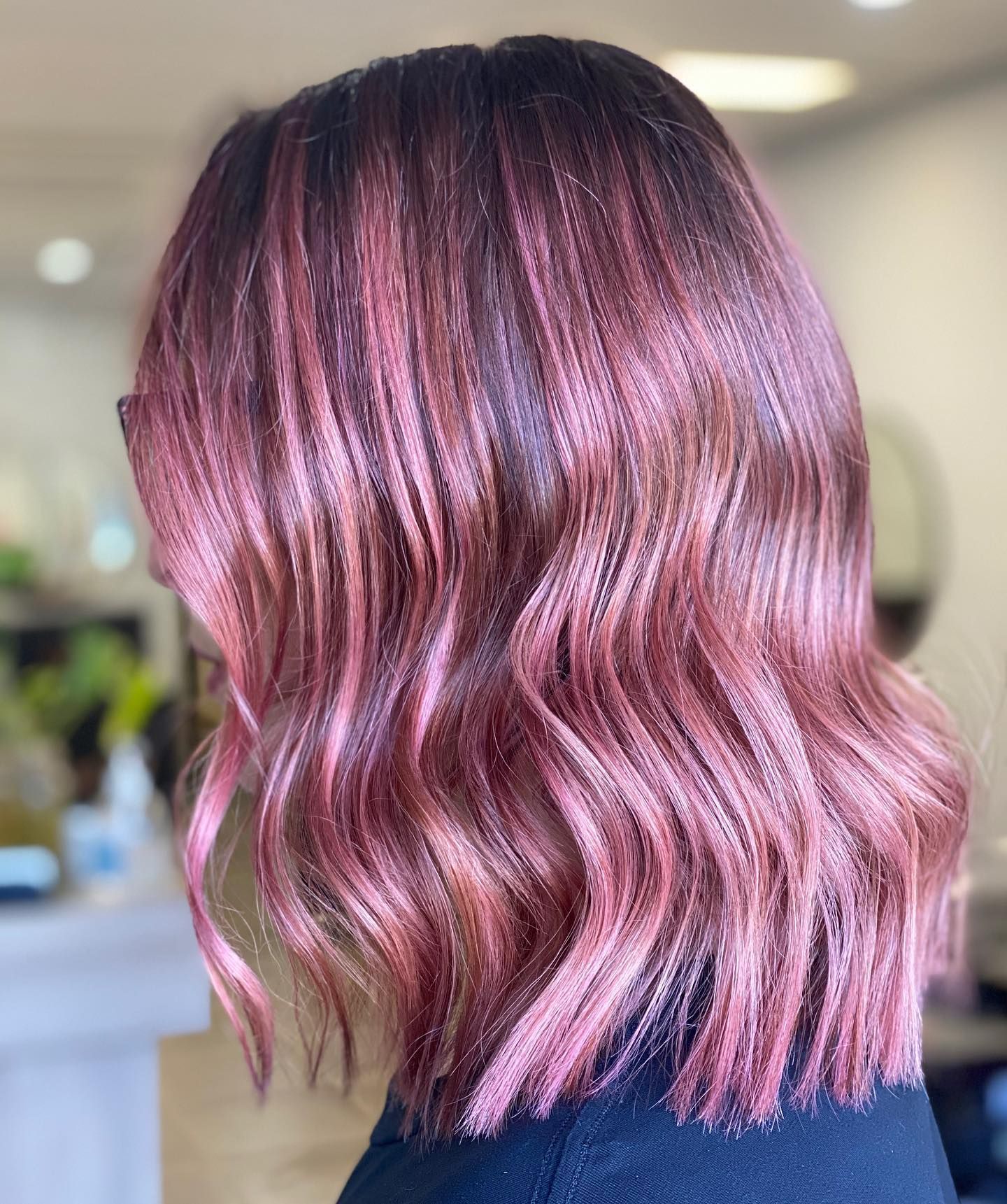 Hair Transformation: Dark Brown To Auburn, Straight, Shoulder-length Style — That Printed Vinyl Place in Heatley, QLD