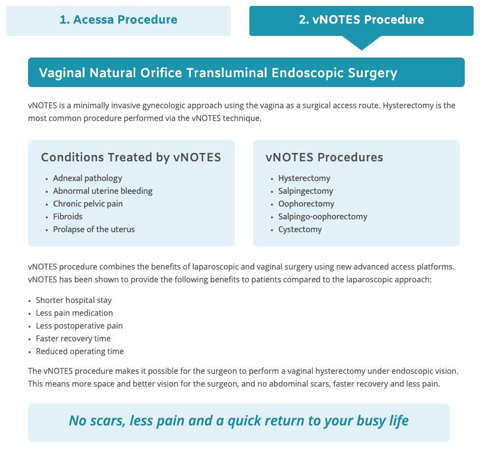 Transluminal endoscopic surgery — Nashville, TN — Nashville Healthcare Center