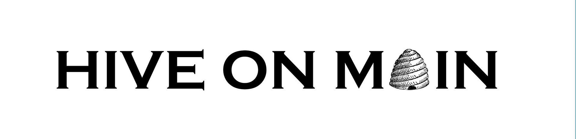 The logo for Hive on Main on clear background