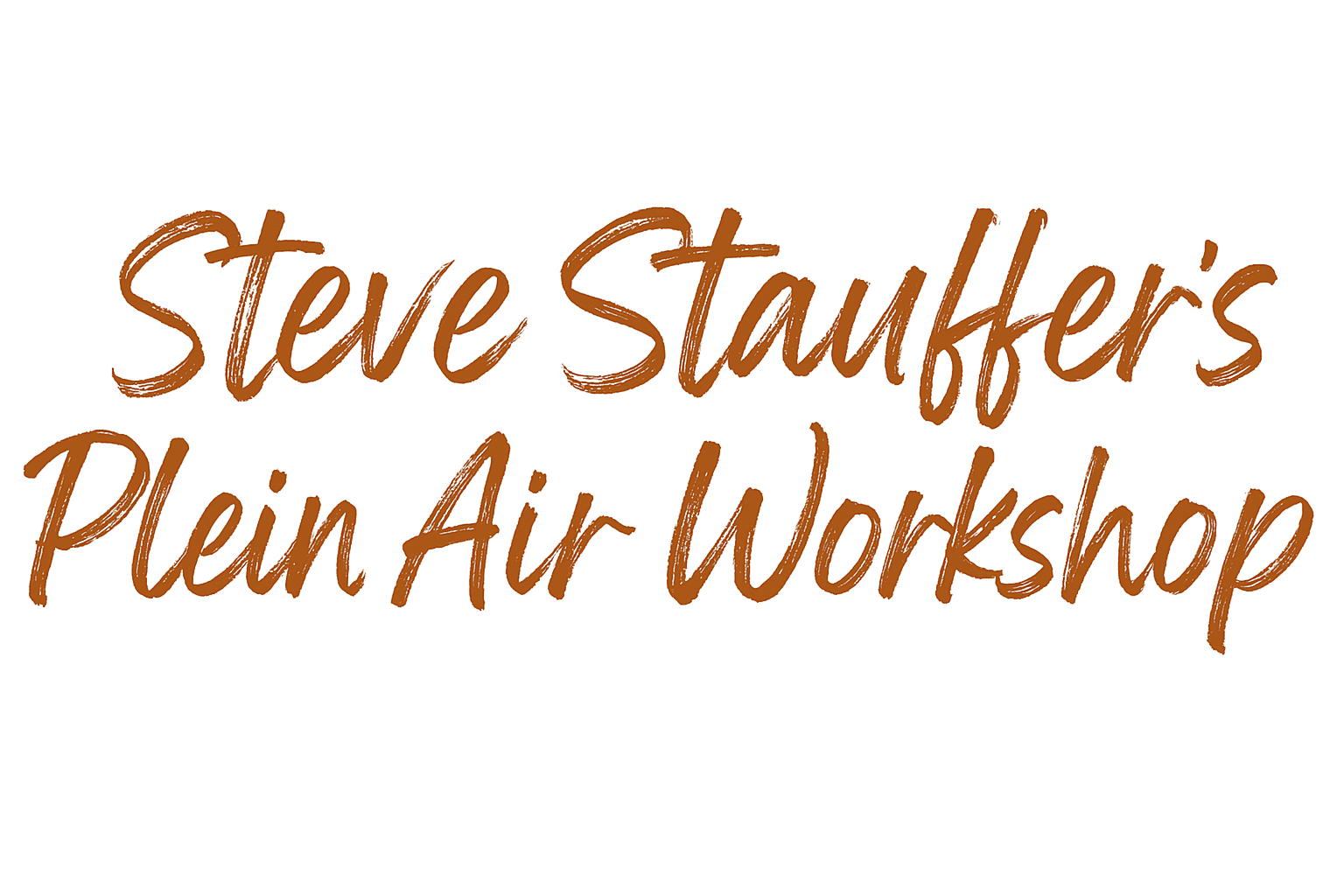 Improve your Plein Air skills with an award winning artist Steve Stauffer's Plein Air Workshop