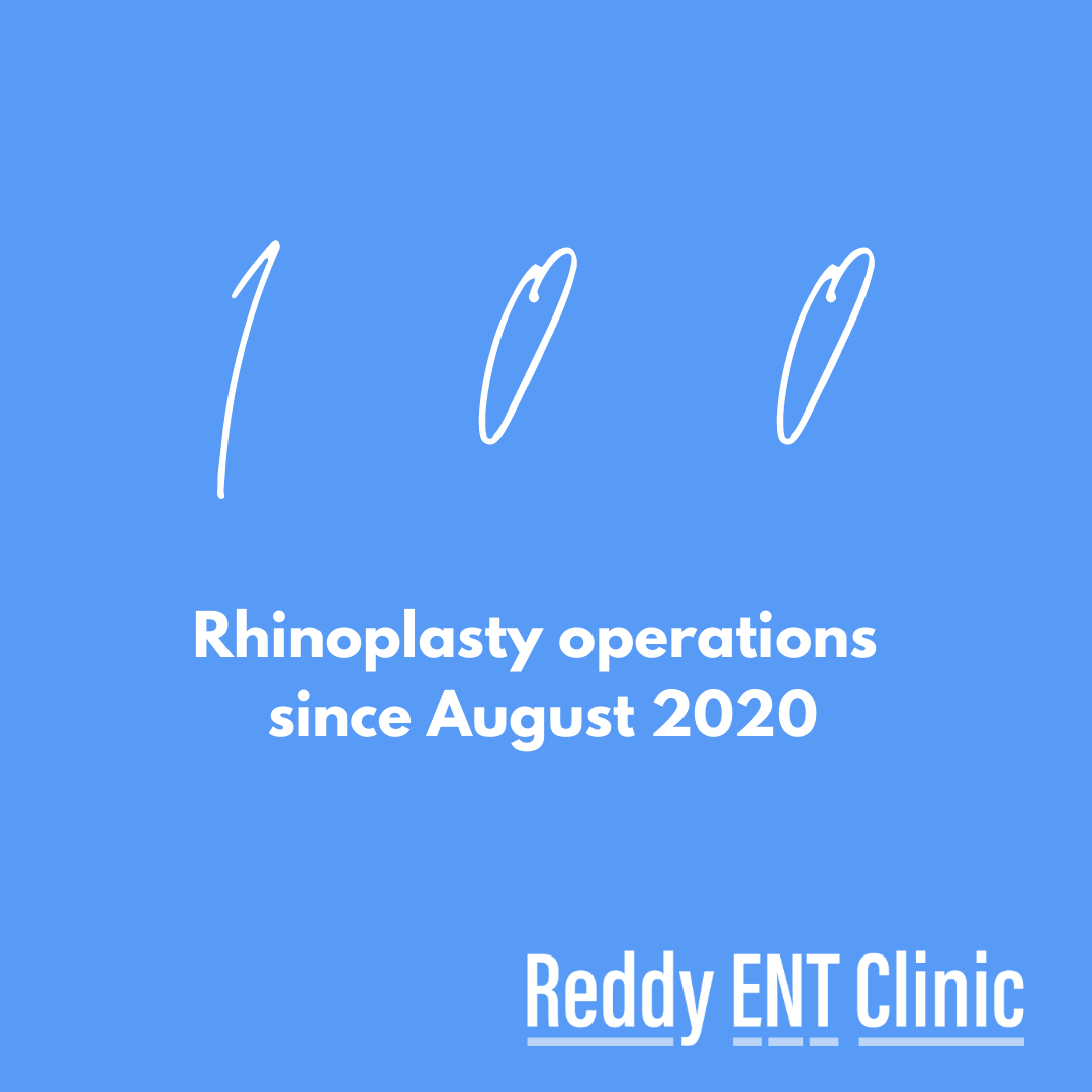 Mr Krishna Reddy ENT Clinic - 100 Rhinoplasty operations since August 2020