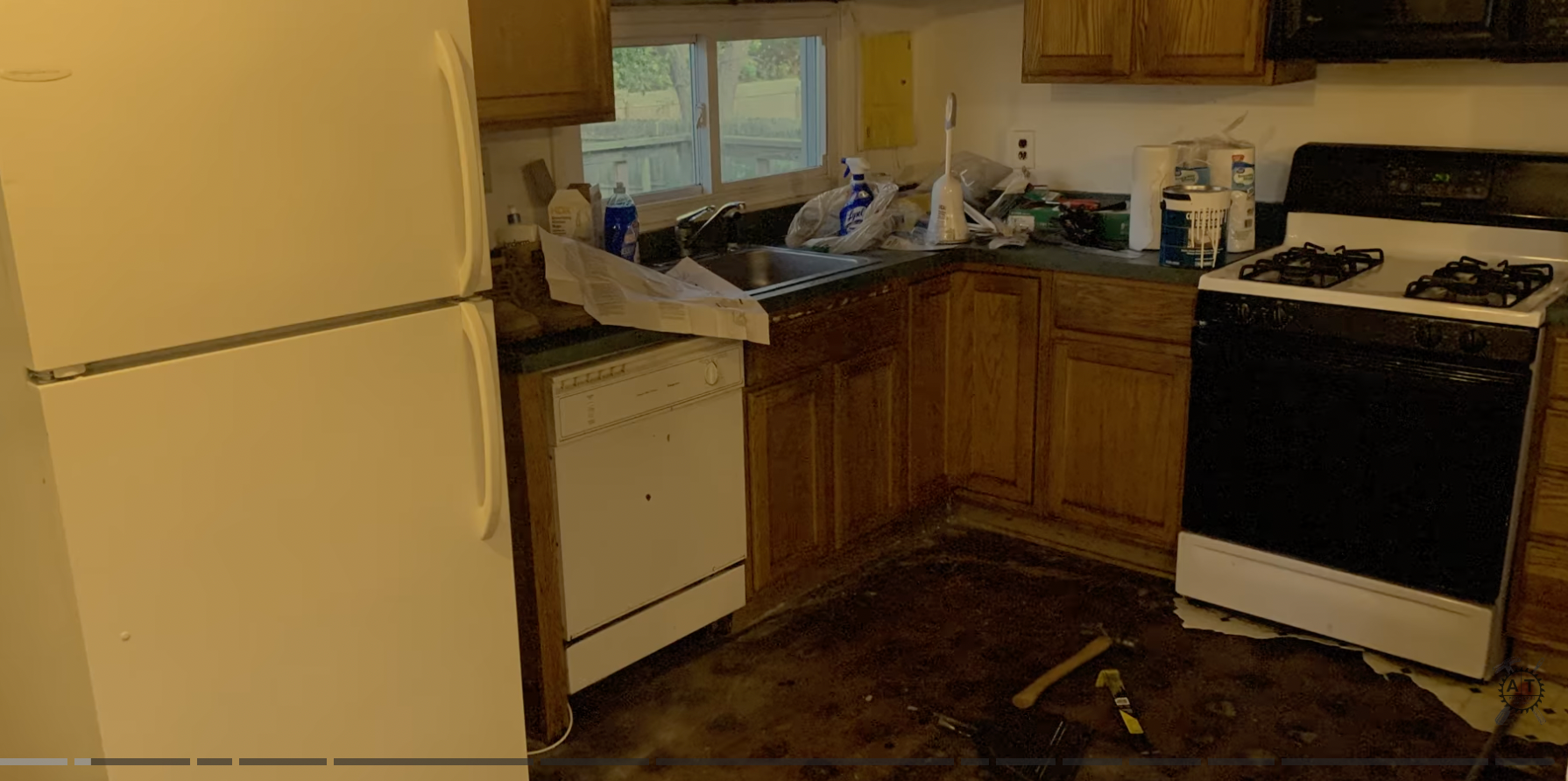 kitchen that is outdated and needs a complete remodel