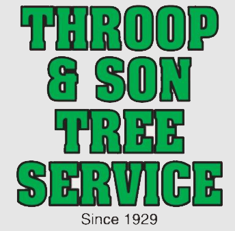 A sign that says throop & son tree service since 1929