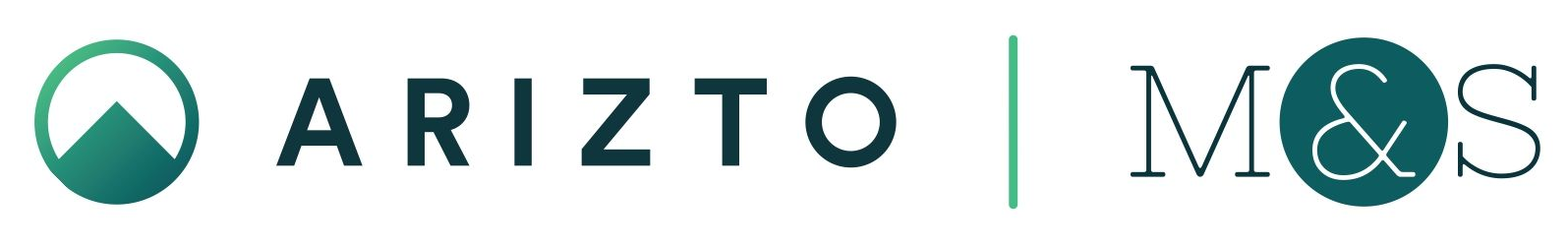 A logo for a company called arizzo with a mountain in the background.