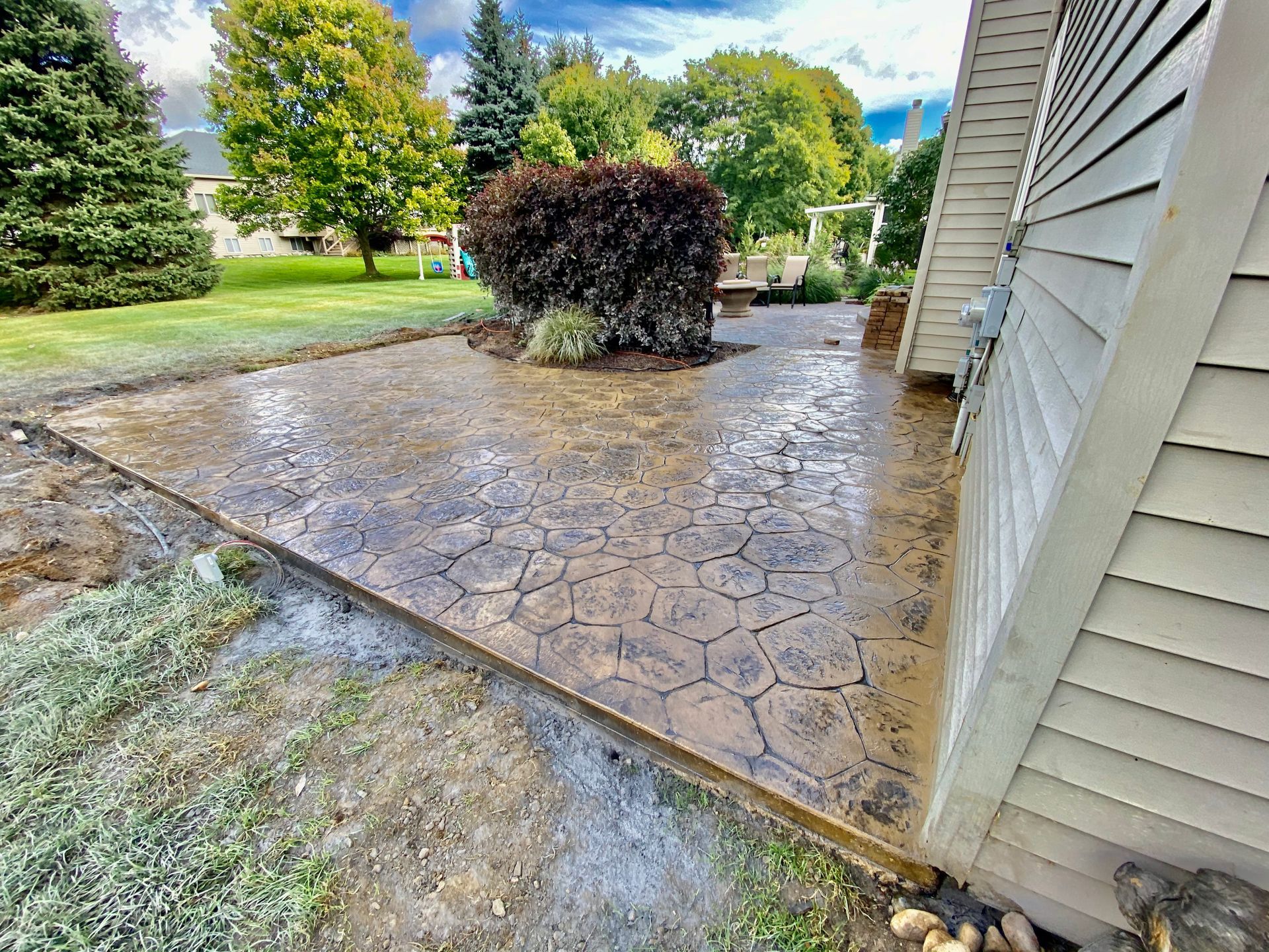 Random stone concrete