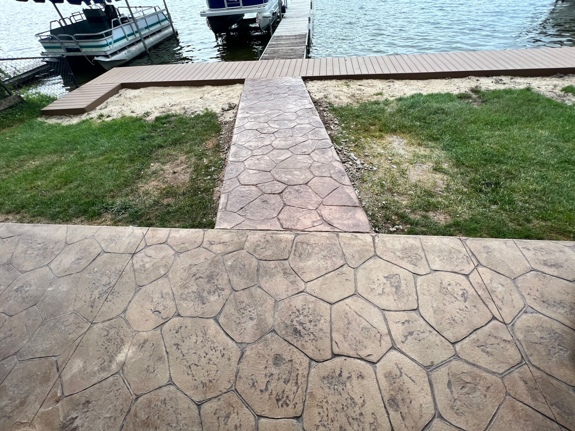 Random stone sidewalk