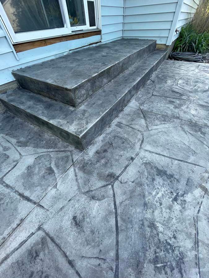 Orchard slate stamped concrete