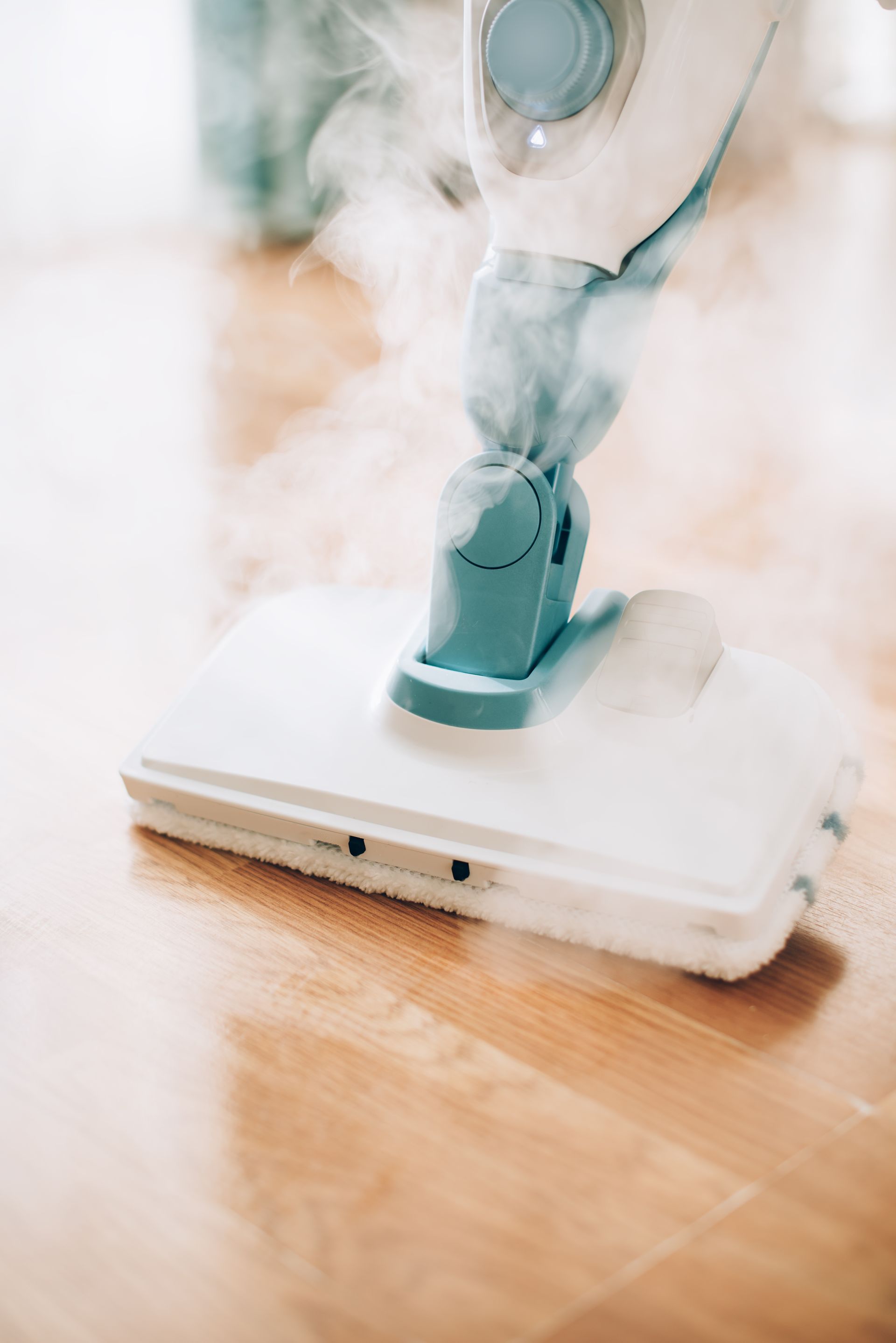 steam cleaner on floor