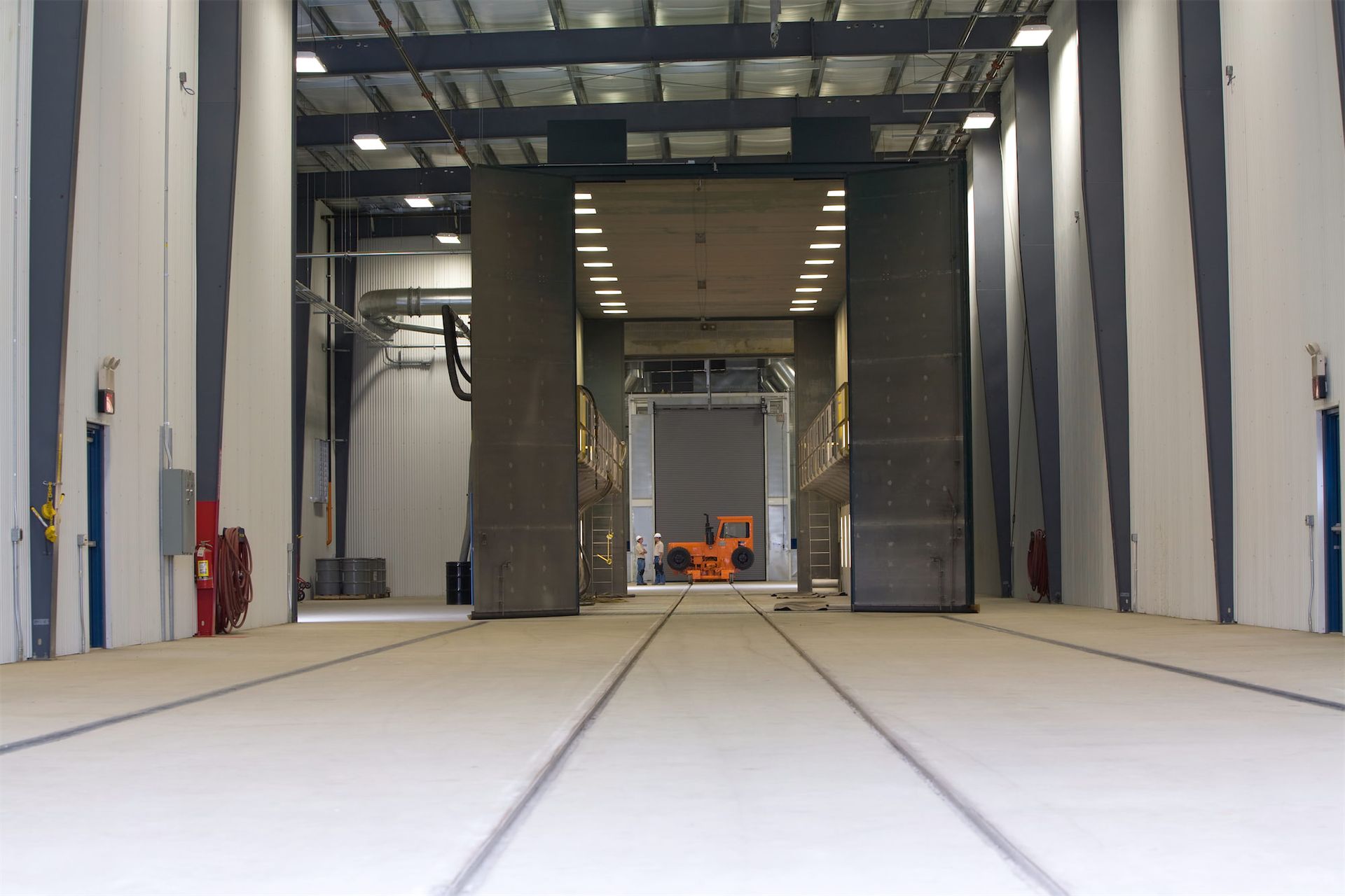 exterior blast paint line