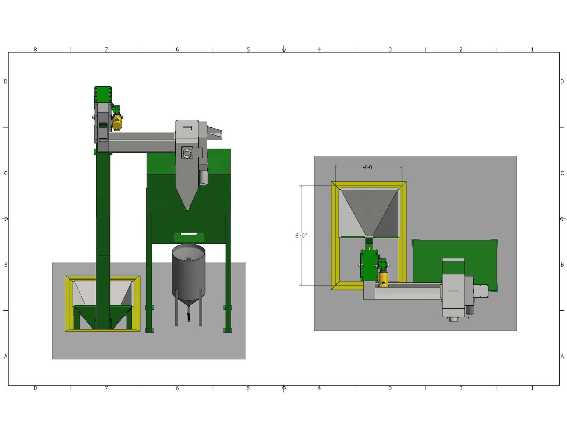 floor sweep in elevator separator 