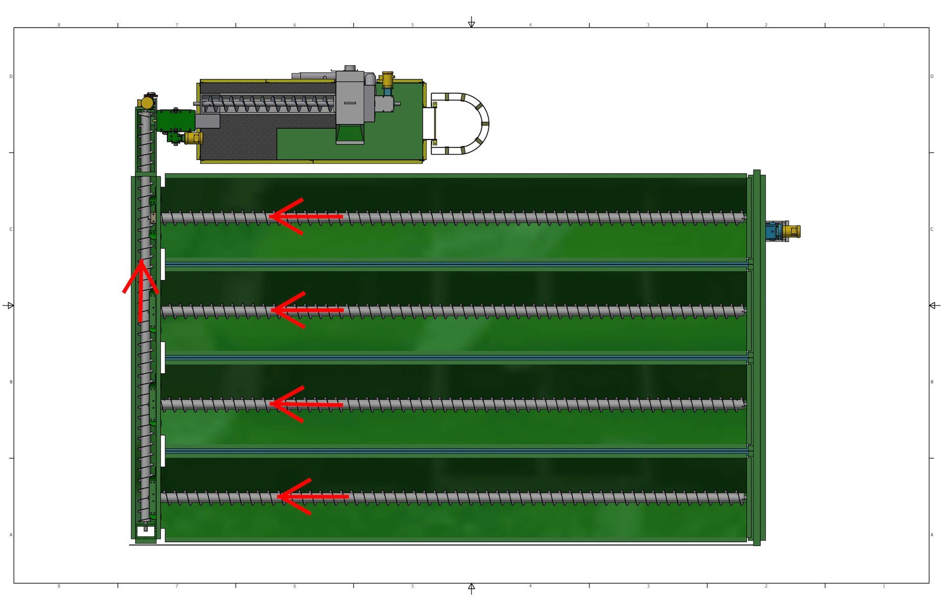 full floor reclaim with cross auger 