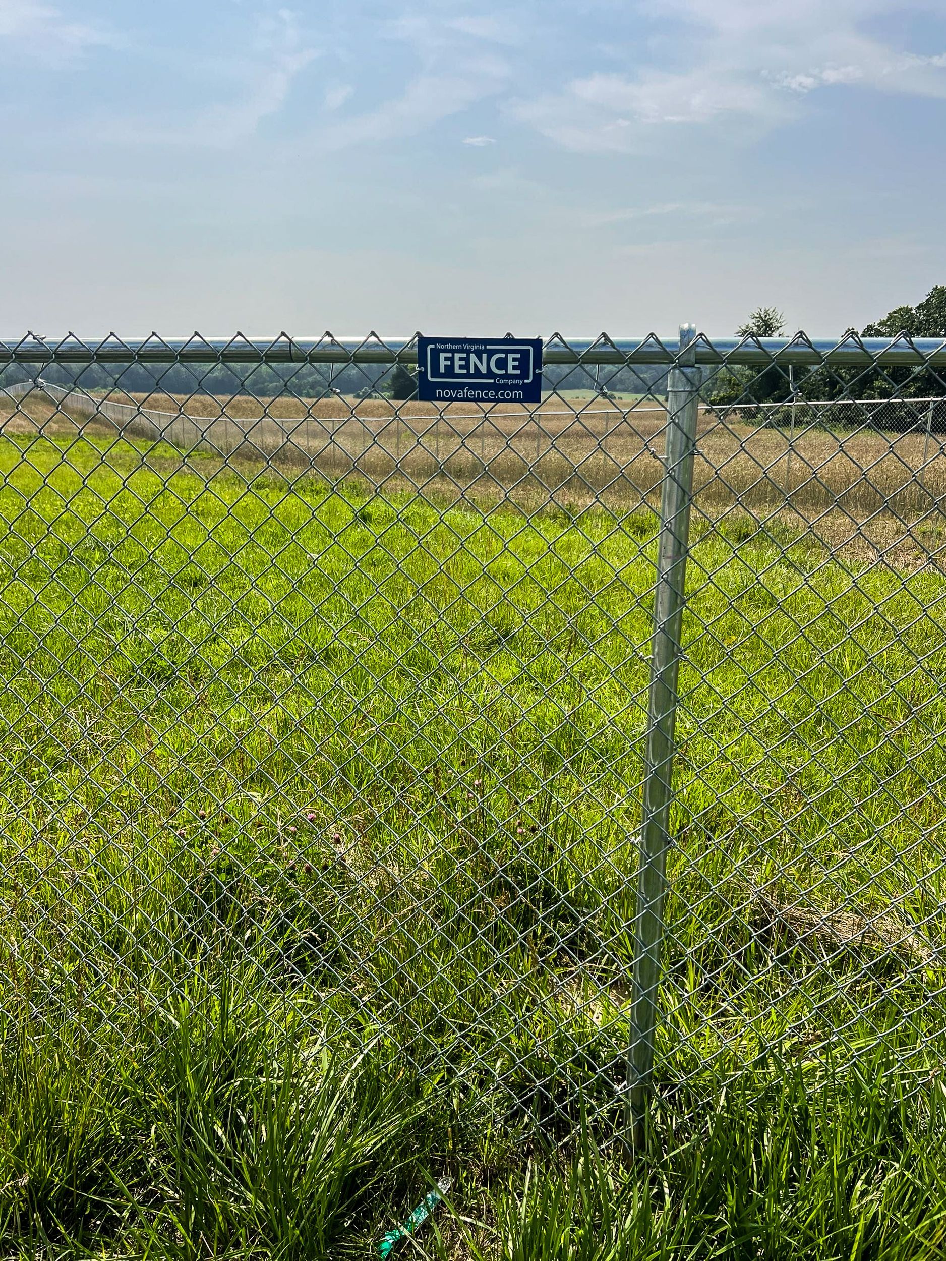 Chain link fence with 