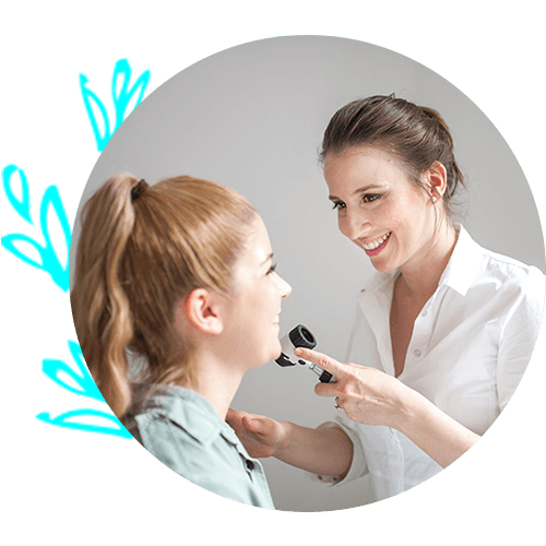 Dermatologist Inspecting Patient Face Skin — Virginia Beach, VA — Dermatology Inc of Virginia Beach