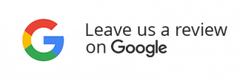 A google logo that says `` leave us a review on google ''.