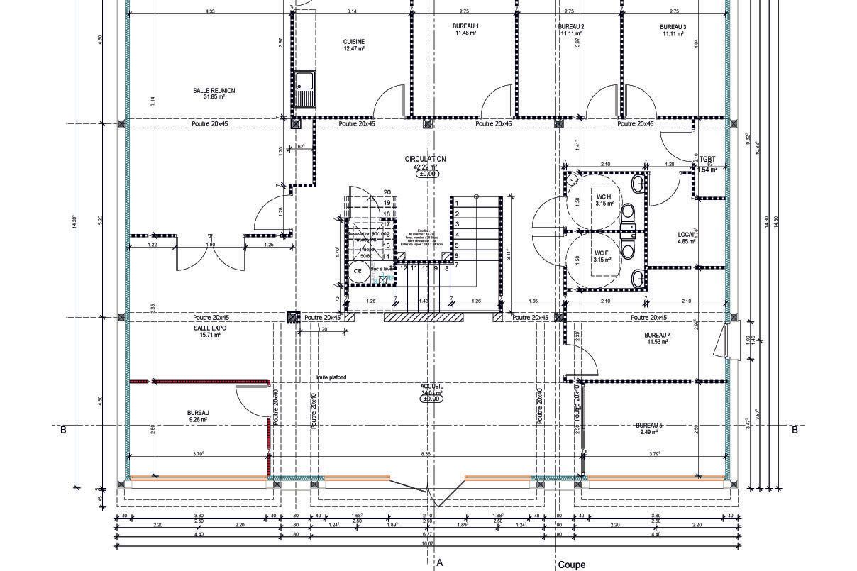 ELIPLANS - Exemple plan de travaux de bureau sur TOURS