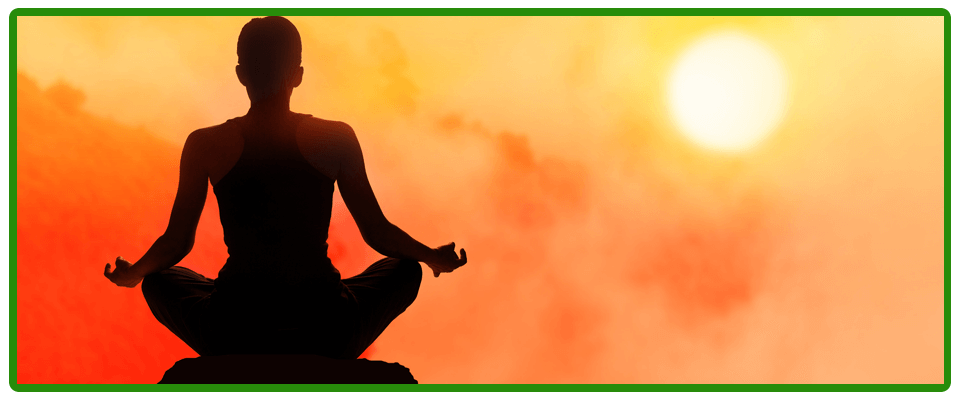 prasanna yoga woman metidating in sun rise