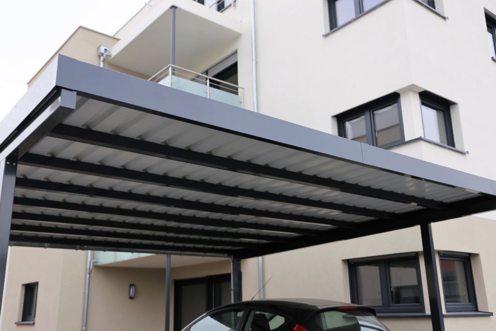 Carport With Black Frame and Corrugated Roof — Dachboe Your Handyman In Townsville, QLD