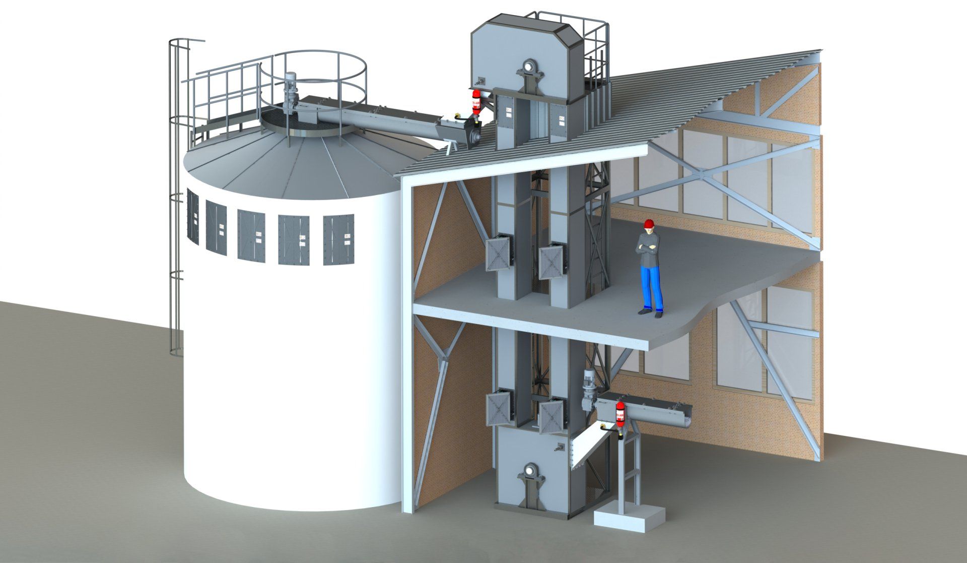 ELEVEX System Schutzeinrichtung Staubentwicklung Tank