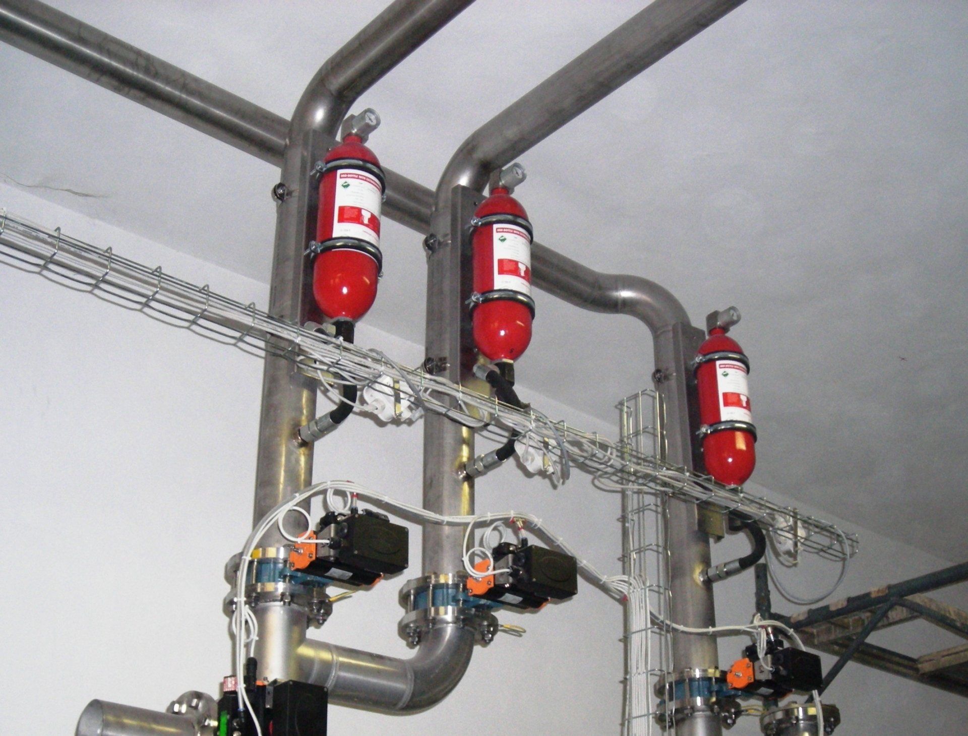 Aufbau Löschmittelsperre Produktion