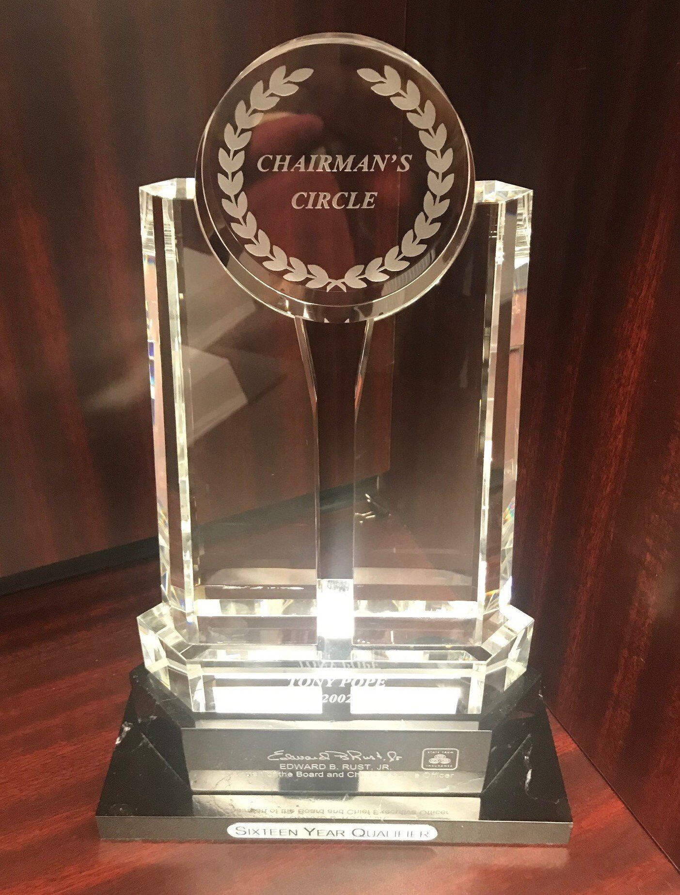 STATE FARM® AGENT TONY POPE NAMED TO CHAIRMAN’S CIRCLE FOR THE