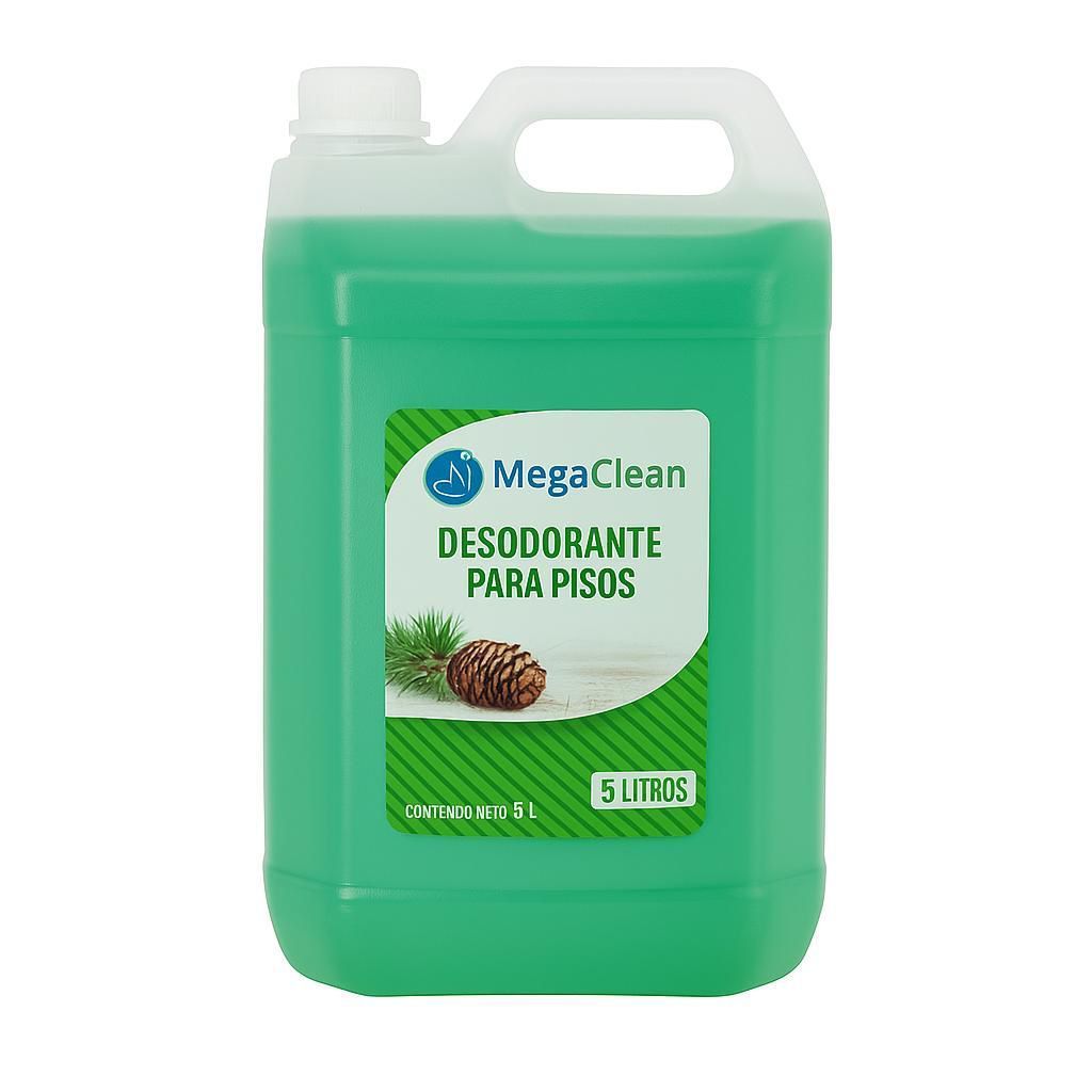 Limpiador de suelos MegaClean rosa en botella de plástico transparente. Contiene 1 litro, aroma a cereza.