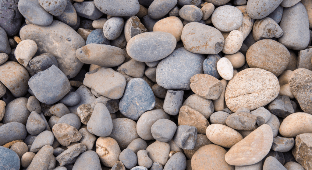 A pile of rocks of different sizes and colors