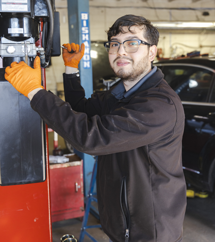 Our expert technician working in the garage in Madison, TN | Pinnacle Automotive