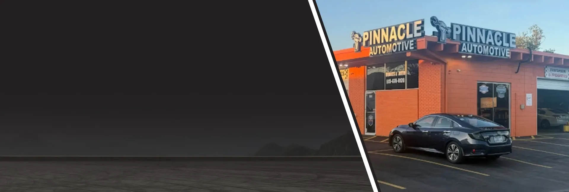 Black car parked outside our shop in Madison, TN | Pinnacle Automotive