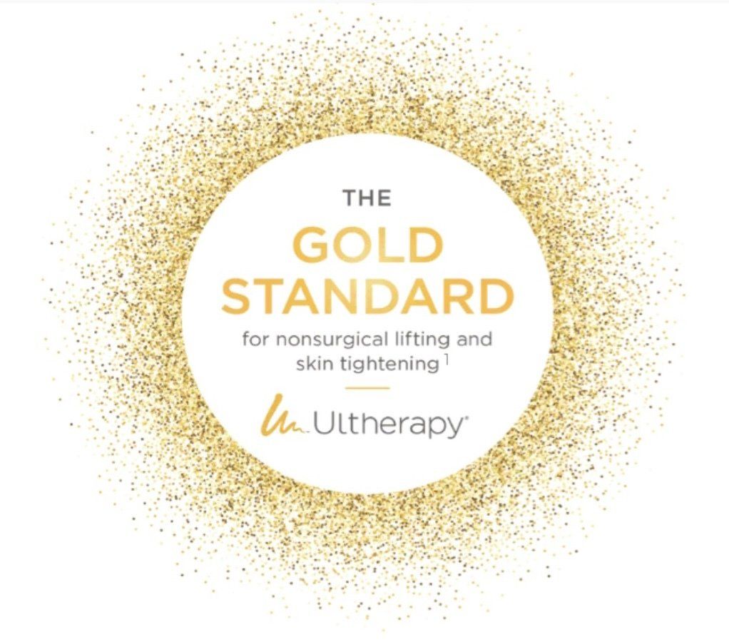 Ultherapy gold standard badge for nonsurgical lifting and skin tightening
