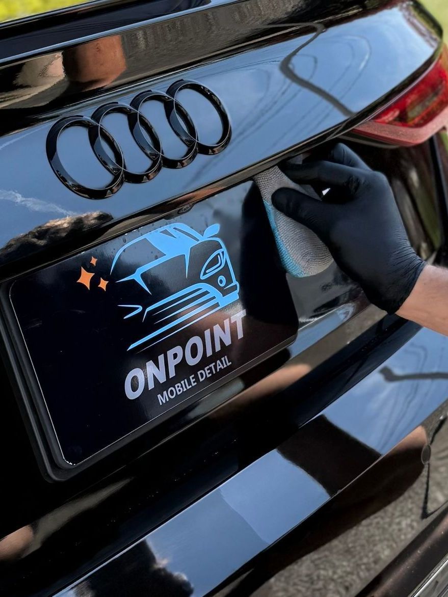 A close up of the rear end of a car