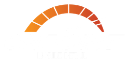 A loading bar with a rainbow of colors on a white background.