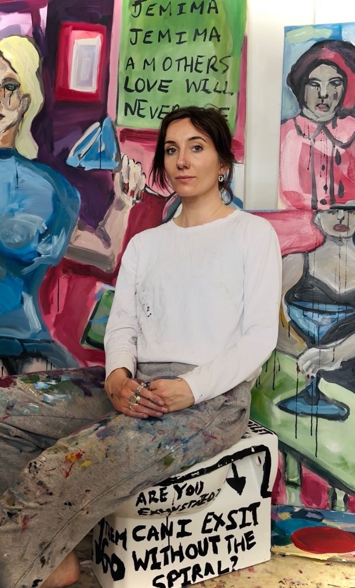Image of Jemima Sara in her London Studio. 