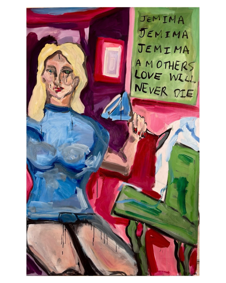 Melanie on her daughter Jemima: “Jemima Jemima Jemima. A mothers love will never die.”
Oil on Canvas
2026
