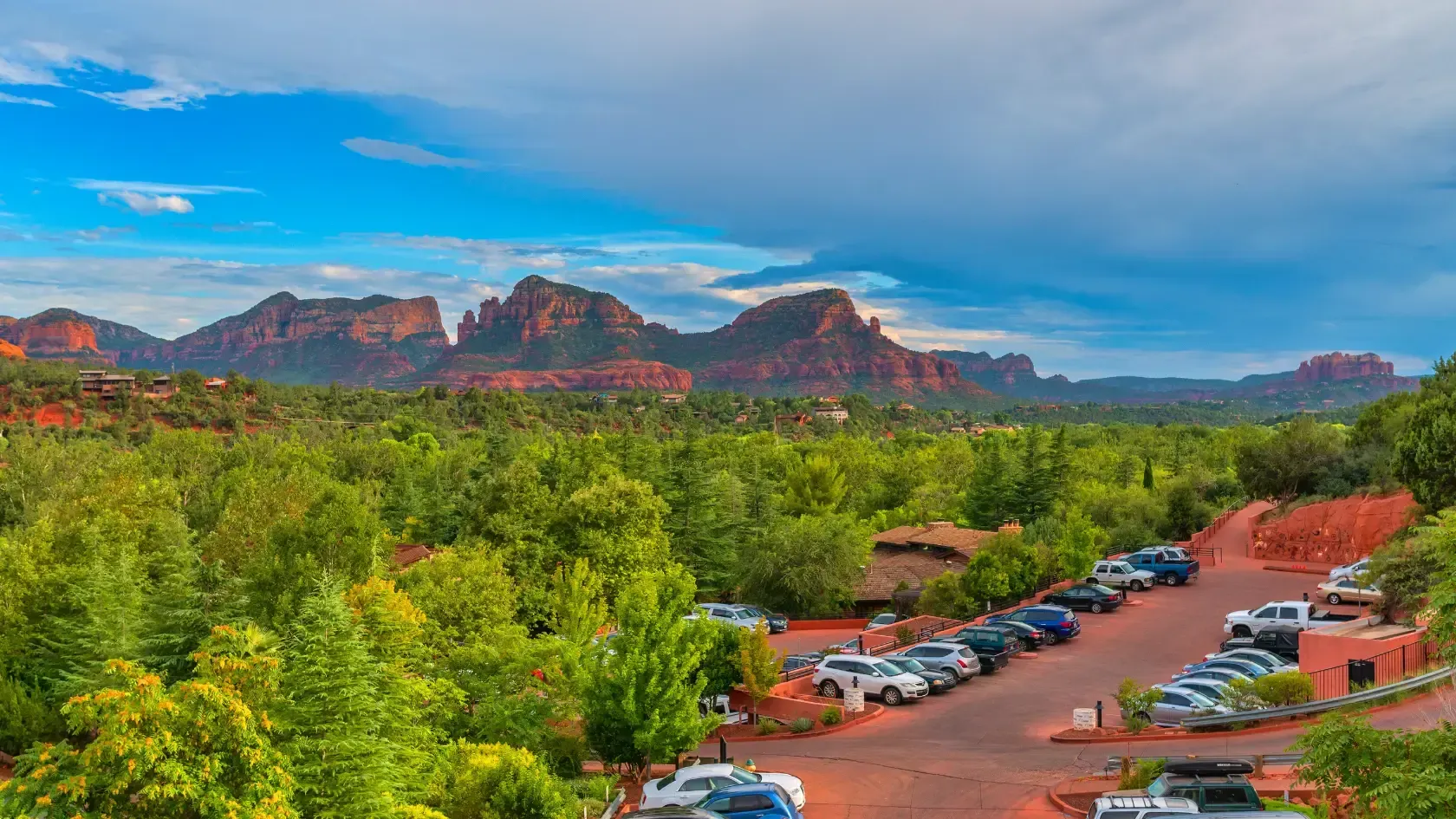 Scenic view of Bell Rock near Wildflower Inn Sedona during sunrise