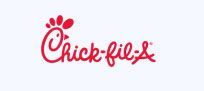 The chick-fil-a logo is red and white on a white background.