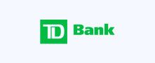 The td bank logo is green and white on a white background.