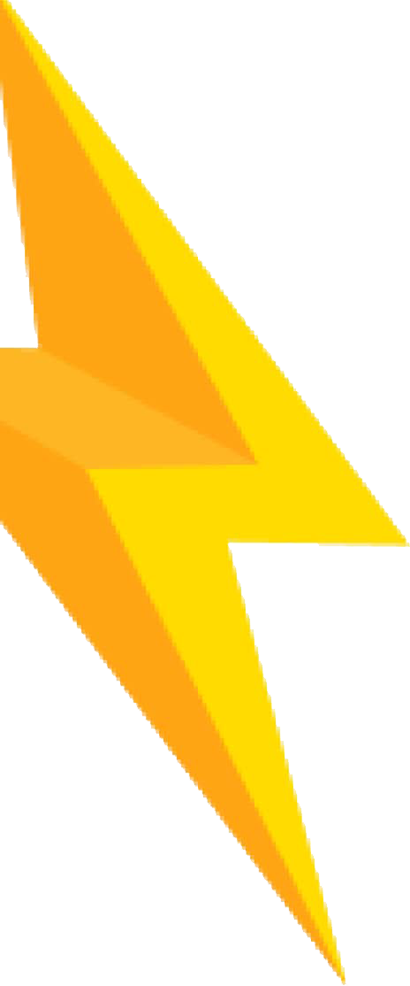 Yellow and orange lightning bolt icon.