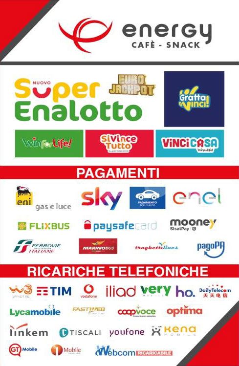 servizi della tabaccheria